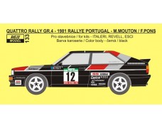 Decal – Audi Quattro Rally  „Official“ - Rally Portugal 1981 – Mouton / Pons